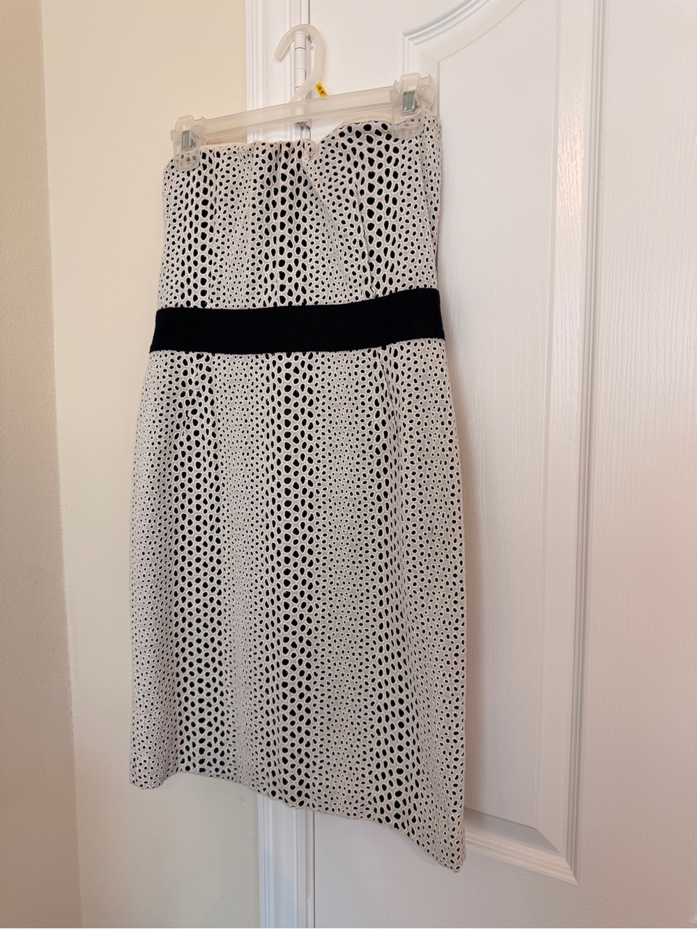 Vintage Giambattista Valli Paris- Strap Black and White Dress with Defined Waist